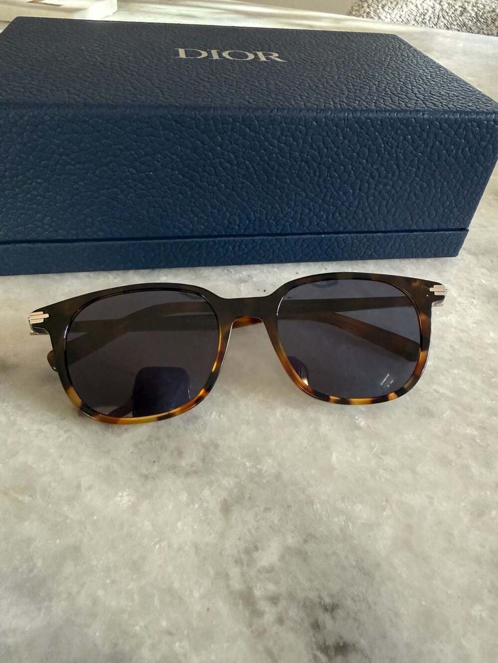 Dior BlackSuit S12I Havana Tortoise Blue Lens Sunglasses 52-18-145